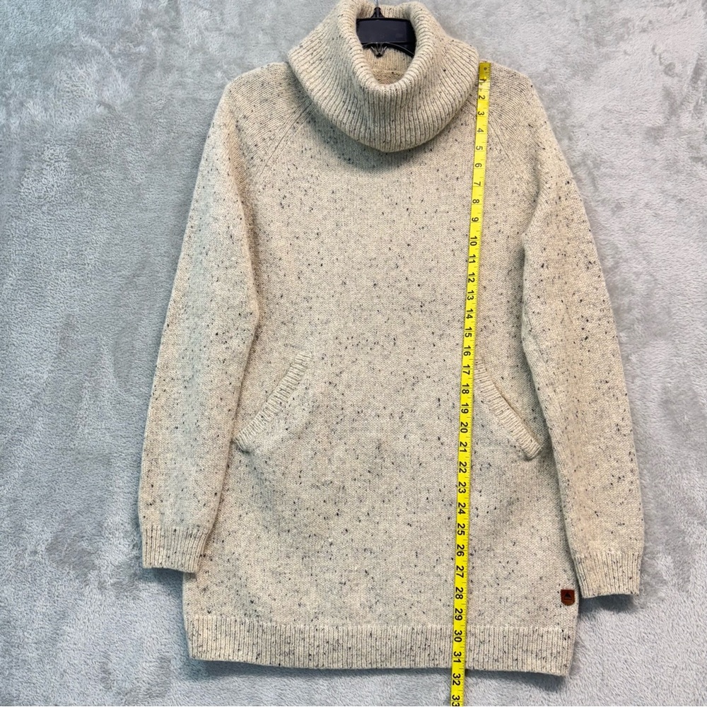 Burton Durable Goods Beige Turtle Neck Wool Blend Ski Sweater Womens Size L - Picture 4 of 8